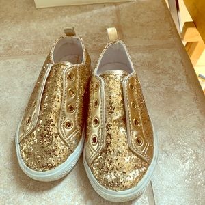 Gold Sequin Sneakers